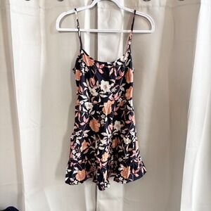 Speechless Dress Floral Linen Blend Open Back Bow Coquette Boho‎ Cottage 19311x